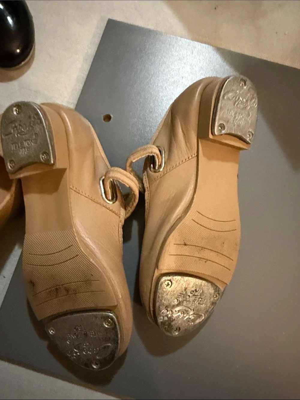 Capezio Tan Mary Jane Taps 13.5